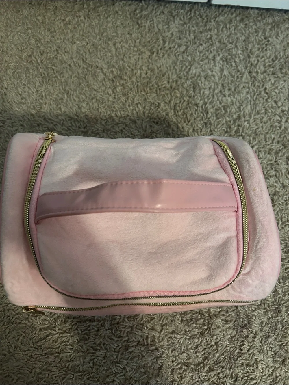 Juicy Couture Pink Velour Crystal 'Juicy' Cosmetic Case